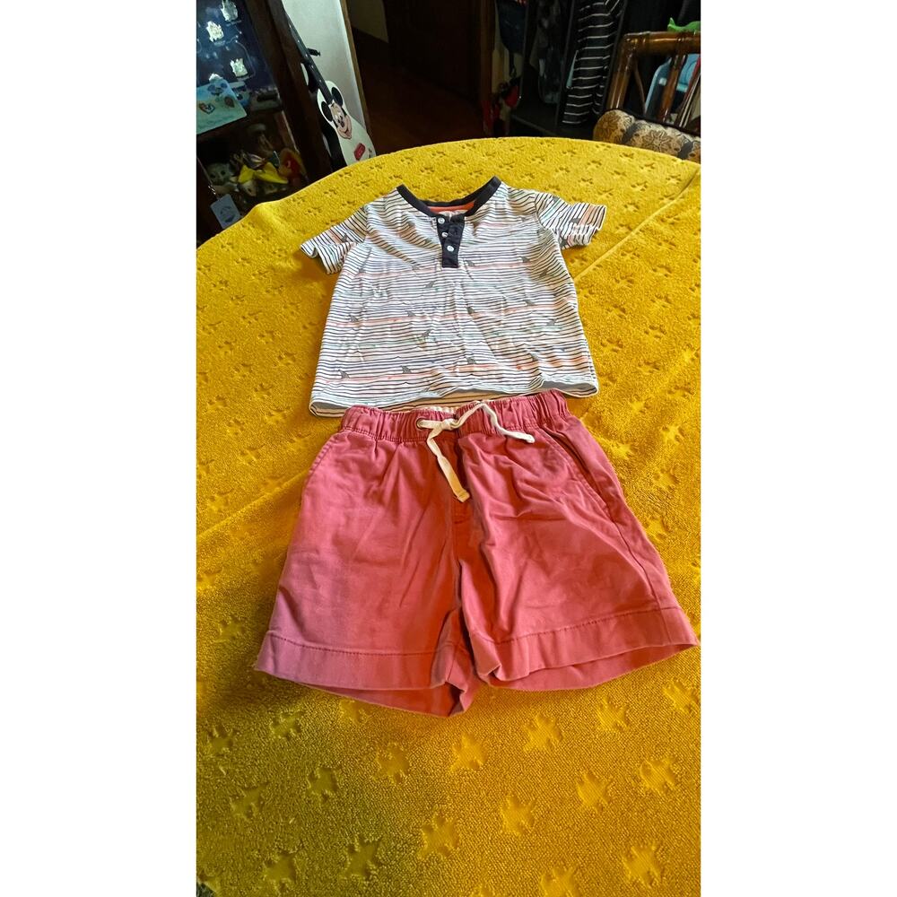 Fun Boys Andy & Evan Shark Stripe Shirt & Crewcuts Shorts Set